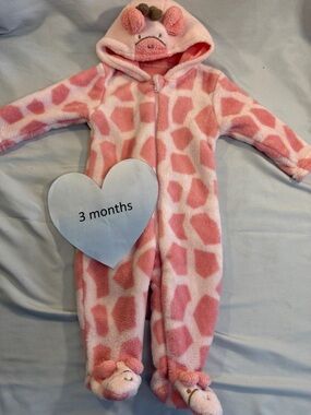 Snugabye -  Pink Plush GiraffePrint Kids One Piece Bunting Bag
